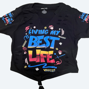 On Fire  Women’s M Black Graphic Tee
